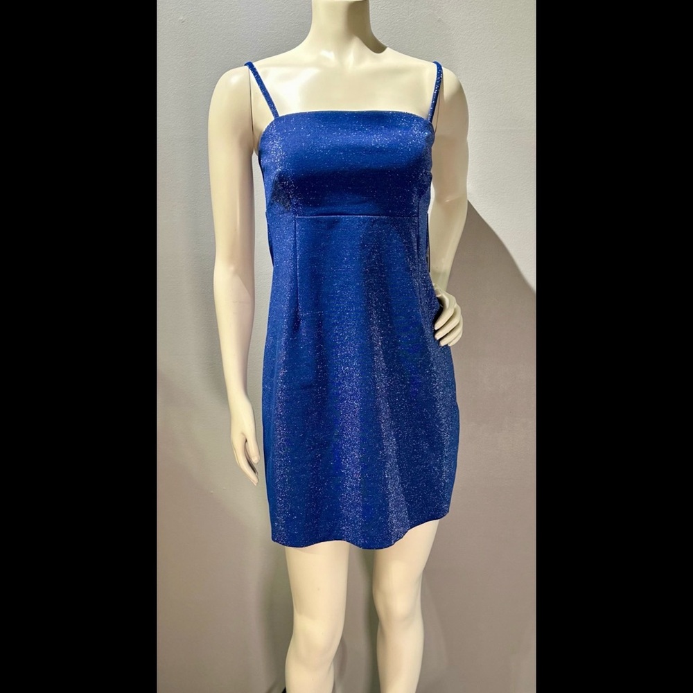 Wild Fable Blue Glitter Mini Dress